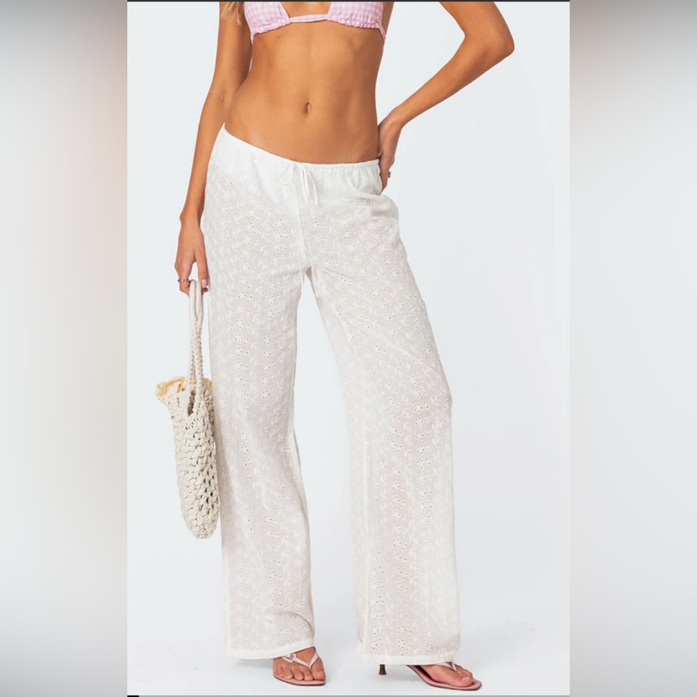 Edikted Miracle Cotton Lace Pants